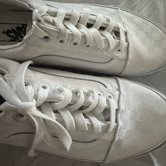 Vans Women Deluxe Ortholite Checkered Cream white  Skateboard Shoes Sneakers 9.5 - Picture 6 of 8